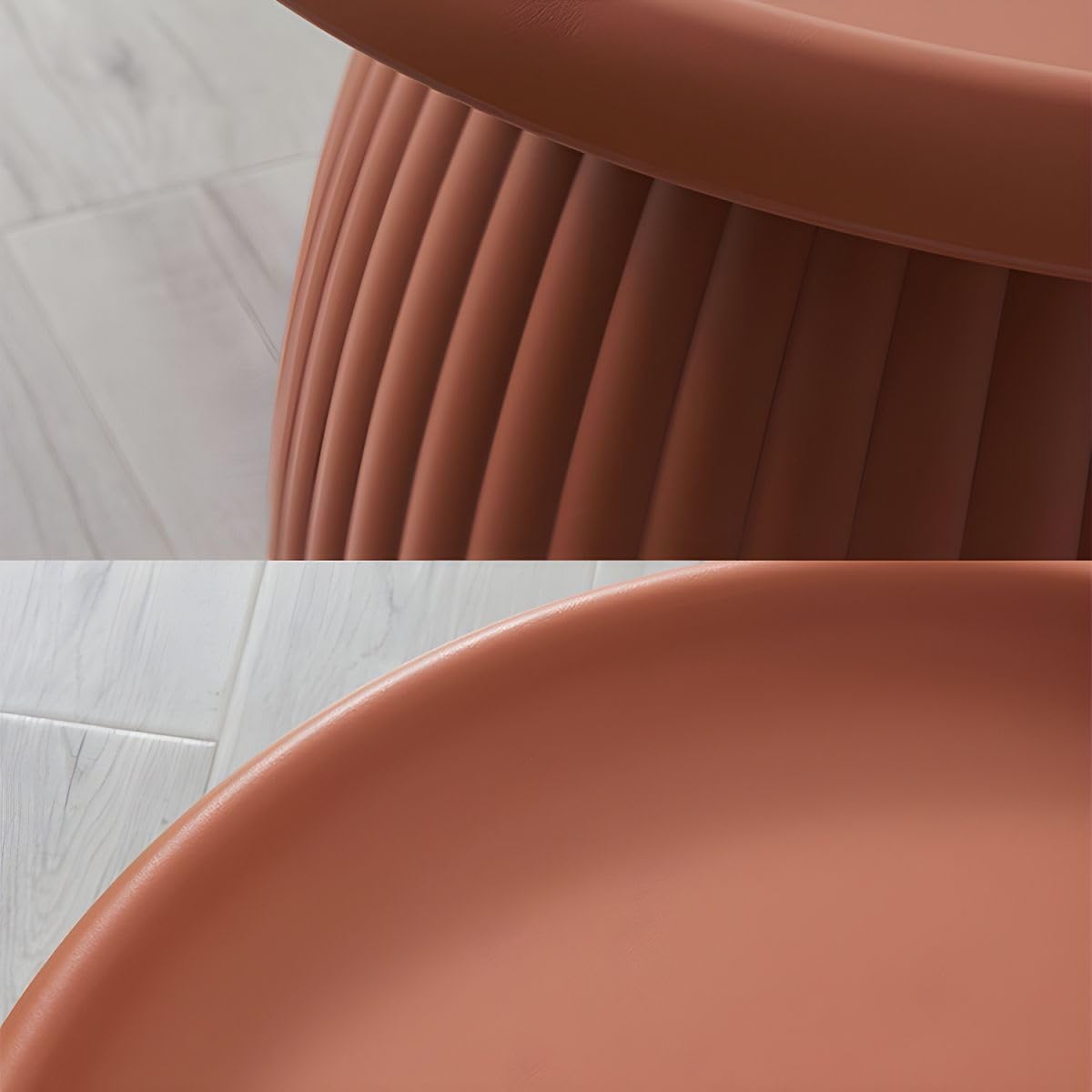 Moderna mesa de centro redonda con pedestal de plástico, mesa auxiliar pequeña, color verde, 71 cm de largo x 71 cm de ancho x 35 cm de alto, mesa de centro nórdica para balcón