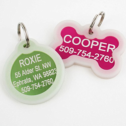 Gotags Custom Engraved Pet Id Tags For Dogs And Cats, Personalized On Both Sides, Many Tag Shapes Including Bone, Heart, Bow Tie, Star, Round And Badge #TOP4