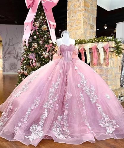 Off The Shoulder Quinceanera Prom Dresses Tulle Lace Appliques Princess Sweet 16 Ball Gowns Vestidos De 15 Anos3