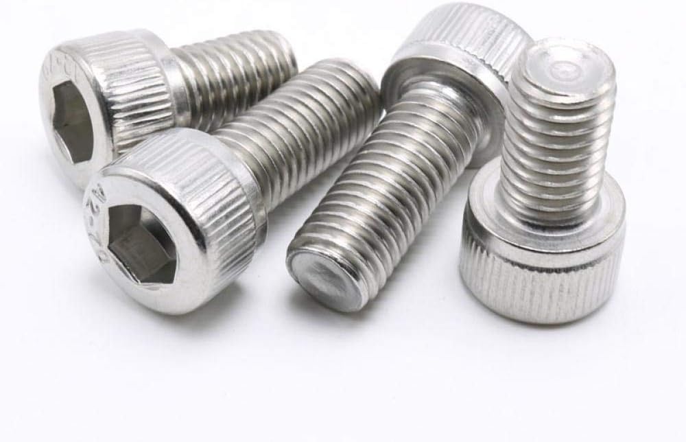 Tapping Screws,Screw Bolt,304 Stainless Steel Hexagon Socket Screw-M2*4 (Color : M2*7)