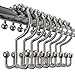 Shower Curtain Hooks Double Glide Shower Rings/Roller Stainless Steel Rustproof Friction Free Polished Chrome Set of 12 Rings by Utopia Bedding