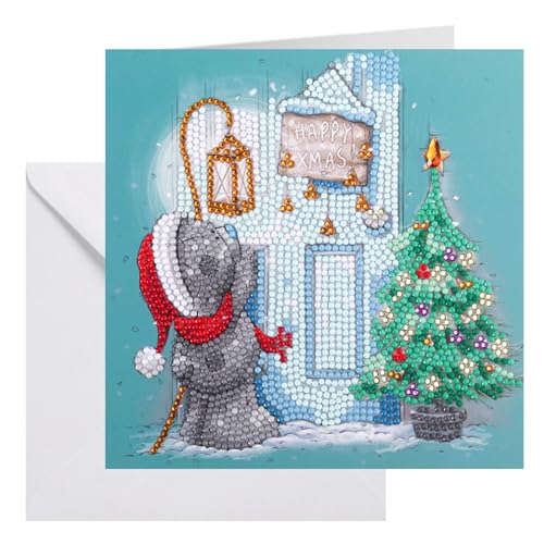 Image of CRYSTAL ART Happy Xmas! Tatty Teddy Card 18x18cm