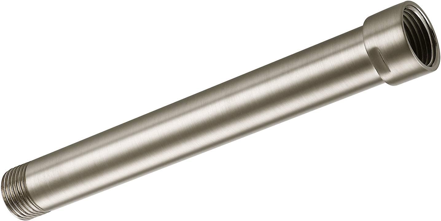 G-Promise 7 Inch Solid Brass Shower Arm Extender, Lower Shower Head (Brushed Nickel)