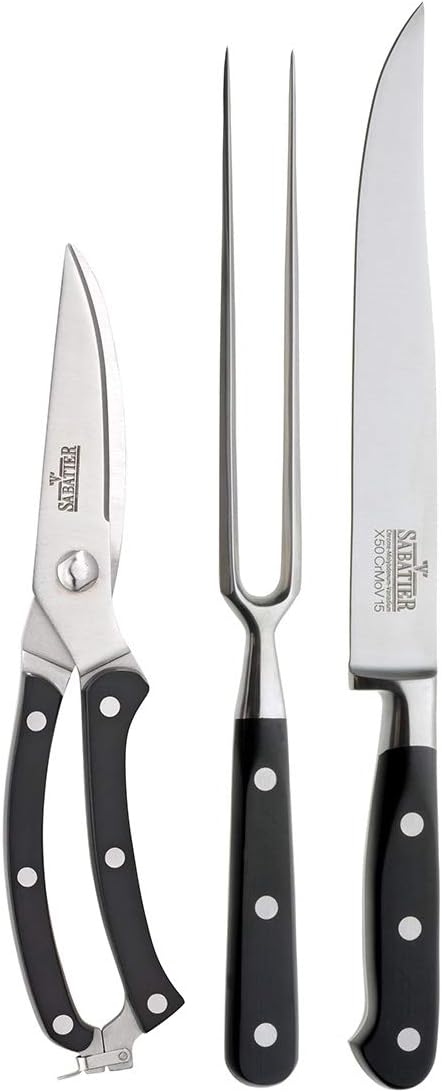 Richardson Sheffield 3-Piece V Sabatier Carving Set