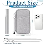 Family Passport Holder for Travel, RFID Blocking Travel Document Organizer with Flexible Carrying Style, Portable Passport Wallet and Essentials for Trip (Grey) - Image 2