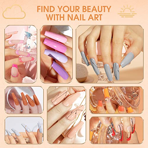 VOXURY UV Nagellack Set 18+3 Stück Farbgel für Gelnägel Nude Orange Braun Grau Gel Nagellack Set Schwarz Rot Rosa UV… – Bild 7