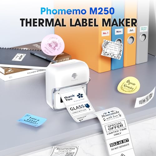 Phomemo AU-M250-WH Label Maker Machine thumb #6