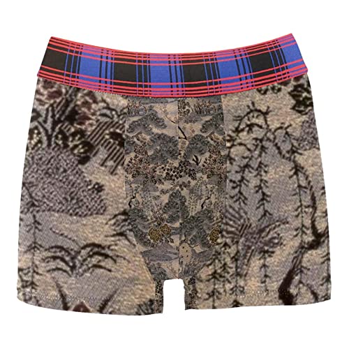VBFOFBV Boxer Homme Stretch Underwear Trunks Confort Doux,Tableau Paysage Japonais Vintage