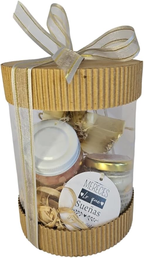 Kit de spa artesanal en casa 4 productos con vela de cuarzo amatista regalo para cualquier ocasión