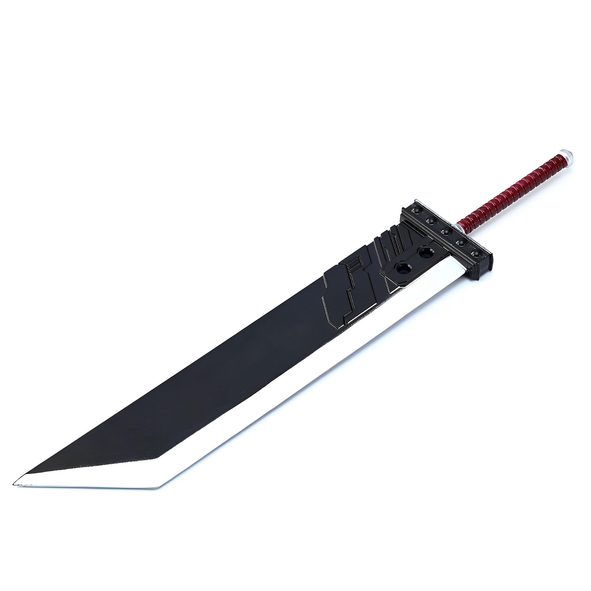Modelo de Espada Larga, Modelo de Espada Gigante Buster, Longitud: 35 cm, Totalmente metálico, con Soporte exhibición(Black)