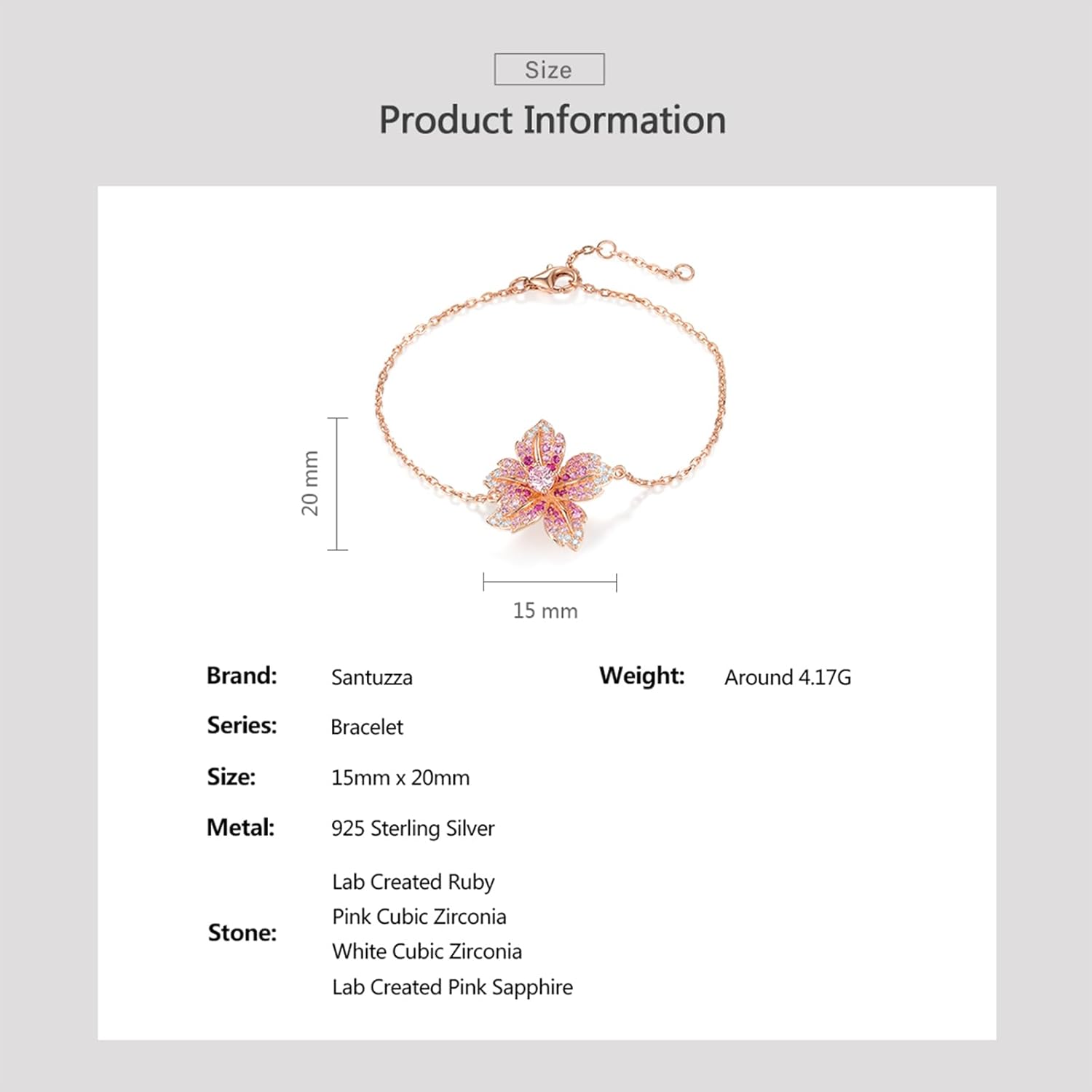 Santuzza 925 Sterling Silver Bracelet for Women - Image 4