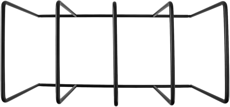 2Pcs Metal Vinyl Record Display Shelf Turntable Storage Shelf Exhibit Stand Holder Black