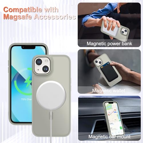 Image of for iPhone 14 Case, iPhone 13 Case, Matte Magnetic Case, Titanium Gray