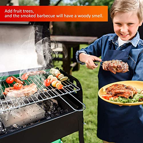 Räucherbox, Räucherbox für Gasgrill, Edelstahl BBQ Grill Räucherbox für Smoker, Holzkohle- und Gasgrills 4