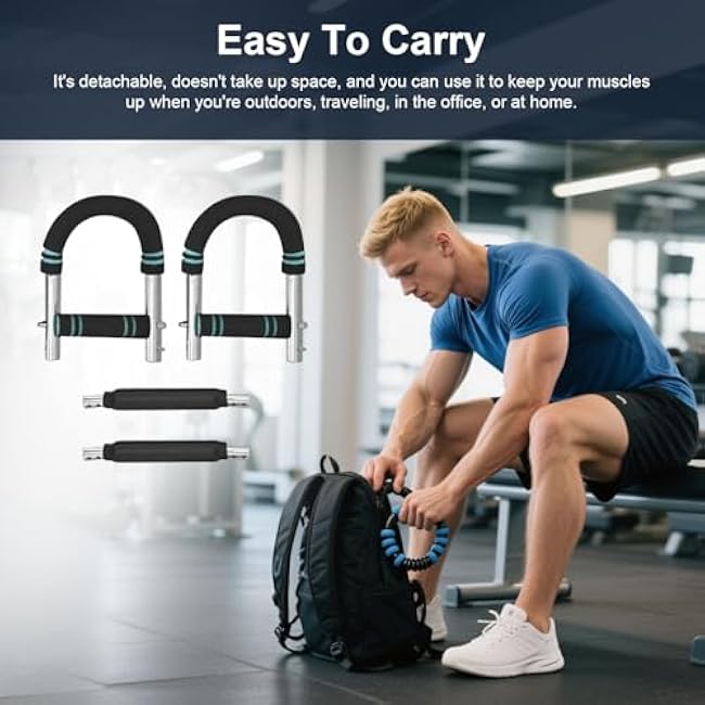 Saker Twister Arm Trainer for Men - 80-110lb Adjustable Chest Workout Equipment, Arm Trainer for Men, Twister Arm Strengthen Chest, Portable Forearm Strengthener, Detachable Design Fitness