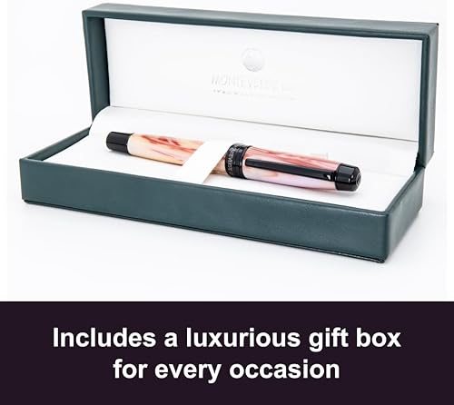 Vista 2 de Monteverde Prima Pluma Estilográfica Red Swirl - Omniflex Rojo espiral