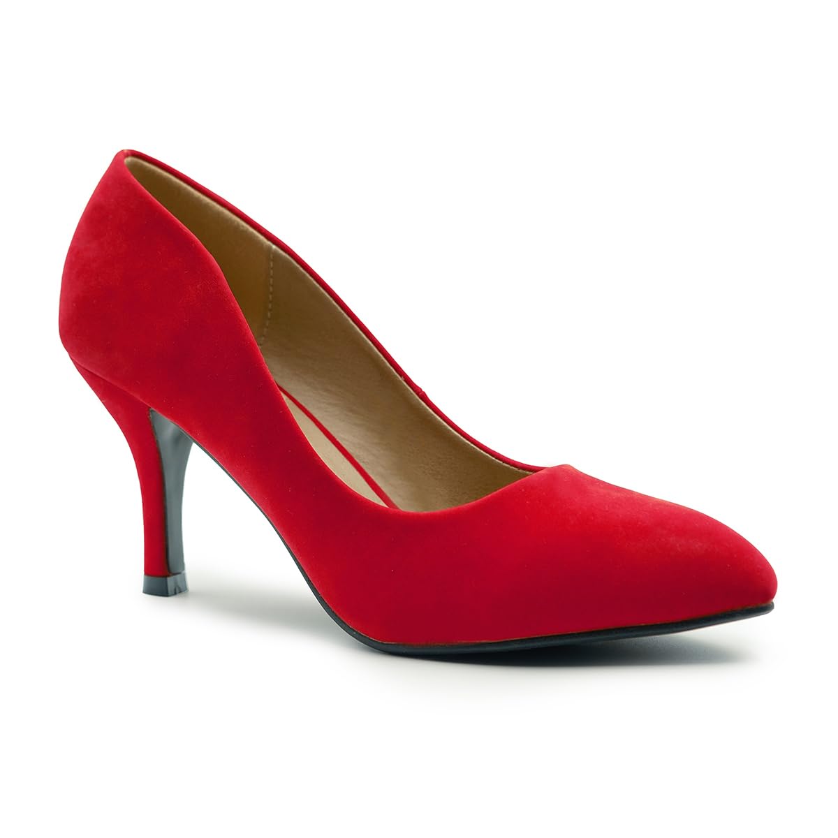 Fashion ThirstyWomens Ladies Low MID HIGH Kitten Heel Pumps Pointed Toe Work Court Shoes