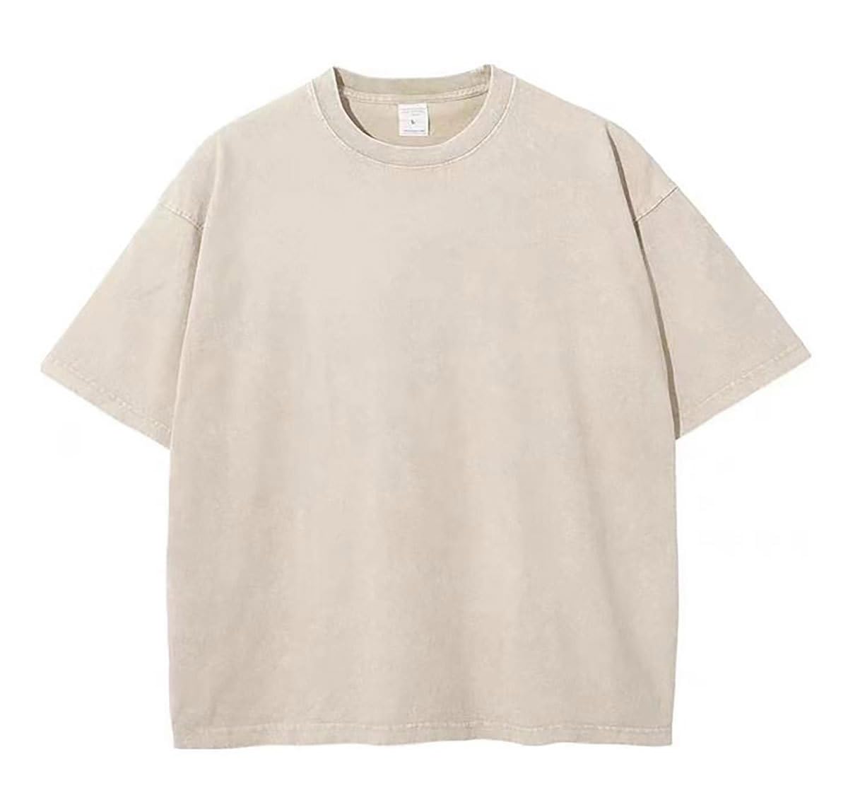 Botong Men's Apricot Oversized Workout Shirts For Wo Vintage Heavyweight T Shirts For Casual Loose Pump Covers Gym 3XL