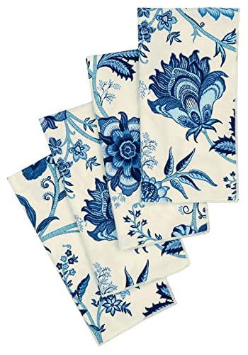 Servilletas de Tela Azul Floral 18 x 18 Pulgadas Pack 12 miniatura 3