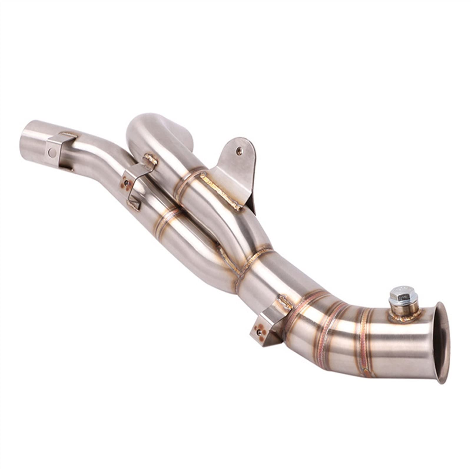 Silenziatore di Scarico Moto Modificato in Acciaio Inossidabile 51MM per Y&amaha R1 Decat Pipe 2009 2010 2011 2012 2013 2014 Middle Link Pipe Slip On Escape Moto