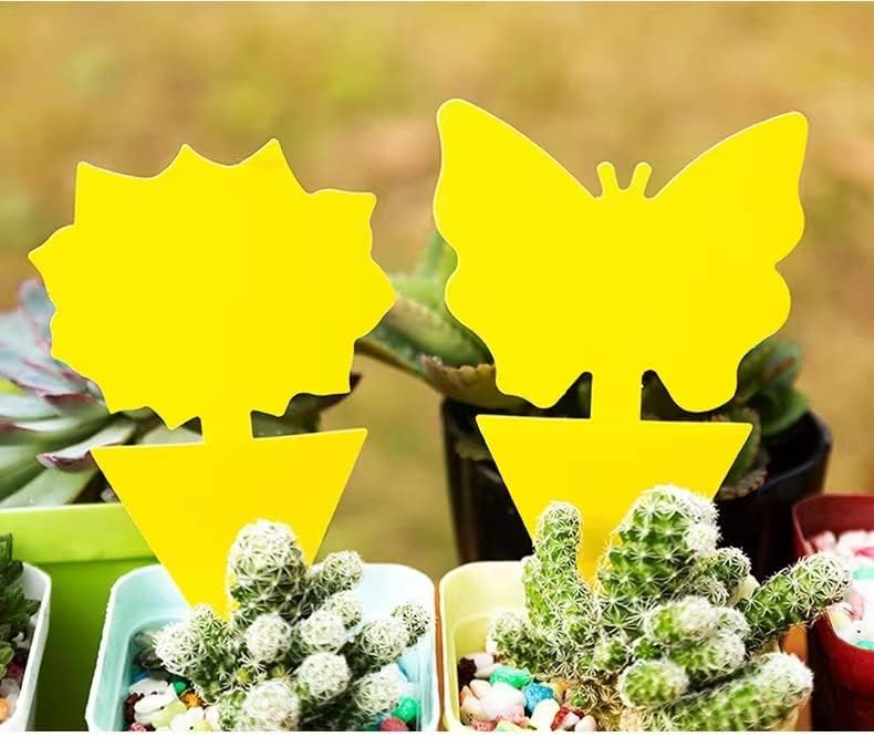 48 Pack Sticky Fly Traps, Fungus Gnat Trap and Bug Insect Fruit Fly Traps for Indoor and Outdoor to Protect The Plant, Yellow