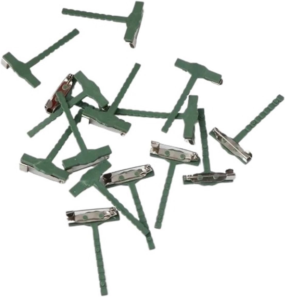 Triangle T Plastic Brooch 180/270/360 Pcs T-Shaped Green Plastic Corsage Safety Pins for Wedding Bridegroom Bride Groomsmen(360pcs)