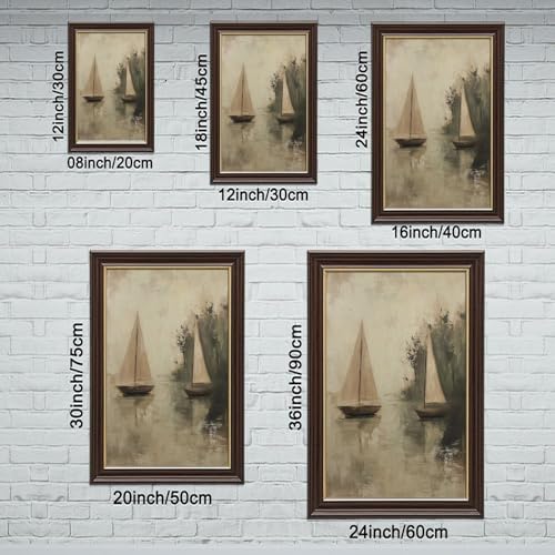 Tableau style rural rétro de haute qualité sur toile de lin - 2