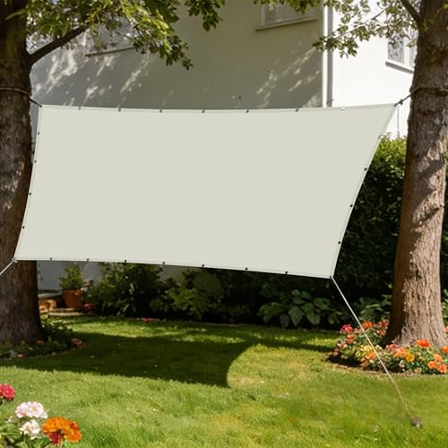 Voiles d'ombrage rectangulaire 5x6.5m blanc cassé pour terrasse - 2