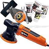 detailmate Auto Polier Set: ADBL Roller Poliermaschine + 125mm & 75mm Polierteller + 4X SONAX PROFILINE Polituren EX 04-06, EX 05-05, Ultimate Cut & Perfect Finish je 50ml Poliertuch