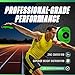 4THROWS Low Spin Competition Discus for Track & Field, High School, College, Men & Women — 70% Rim Weight, IAAF World Athletics Certified with Free Carry Bag, Neon Green and Black, 2kg