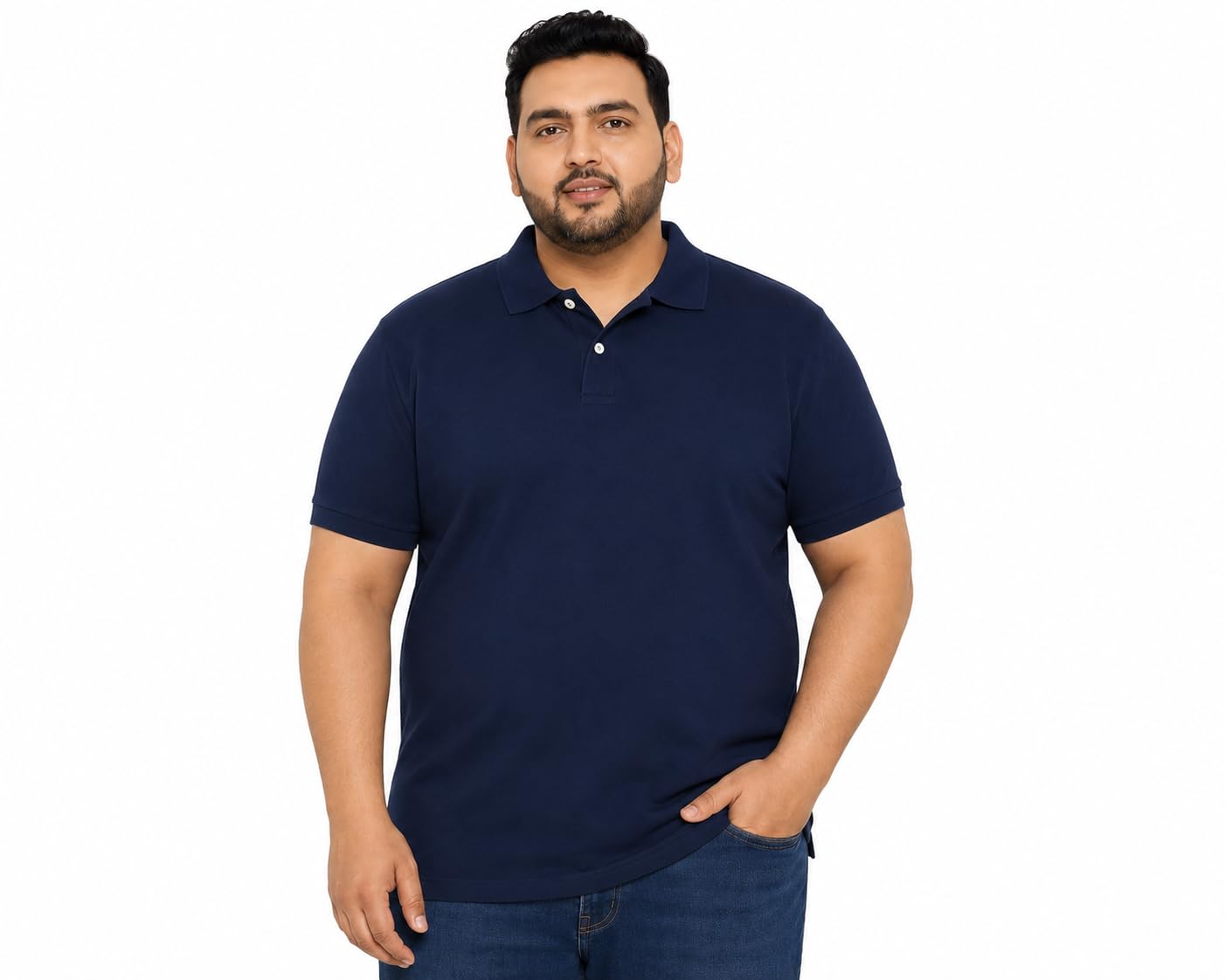 Men's Plus Size Solid Polo T-Shirt | Cotton Blend Half Sleeve Collar T-Shirt | Regular Fit Casual Summer Wear | Big & Tall Sizes S-10XL | Lavender-picture-43