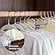 SHIMOYAMA Kleiderbügel, 5 Pack, Metall Kurzhals Kleiderbügel Organisers, Anti-Rutsch-Kragen-Schutz-Bügel für T-Shirts Kleid Jacke Platzsparend (Schwarz)