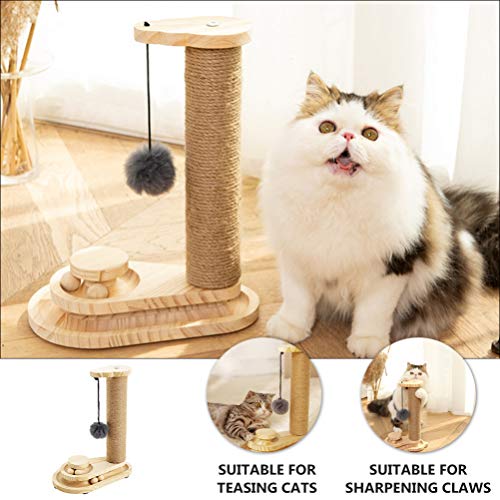 Balacoo Bola de Gato Arranhador Bolas de Pelúcia Penduradas Brinquedo de Gato Redondo Bonito Pegador