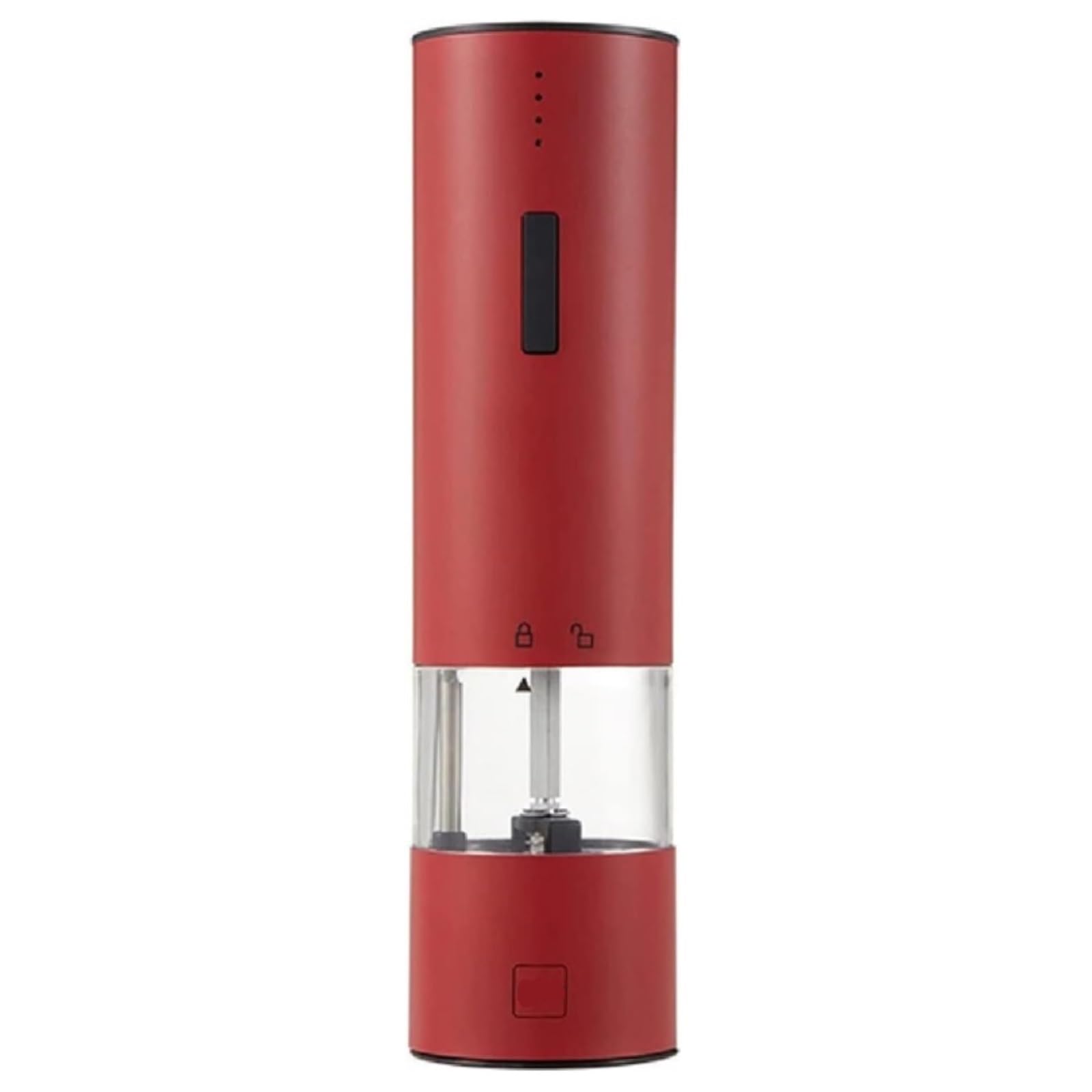 Młynek Do Pieprzu Elektryczny Młynek Do Soli I Pieprzu Ładowanie USB Z Oświetleniem LED Automatyczny Młynek Do Przypraw Zestaw Młynków Do Soli I Pieprzu (Color : Rot, Size : 2pcs)