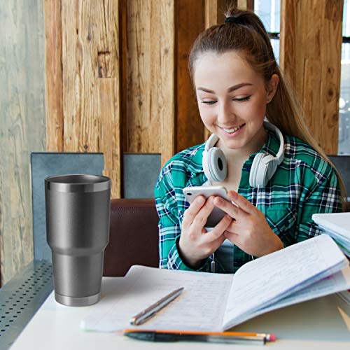 Image of HASLE OUTFITTERS 30oz Stainless Steel Tumbler, Double Wall Vacuum Insulated Travel Mug Tumbler, Durable Insulated Coffee Mug, Gift Box Set (Grey, 8)