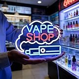 Xhuilong Leuchtreklame für Vape-Shops, LED-Leuchtschild für Tabakläden, Wanddekoration für Männerhöhle, Schlafzimmer, Bar, Club, Geschäft, USB-betriebene Leuchtreklame für E-Zigaretten