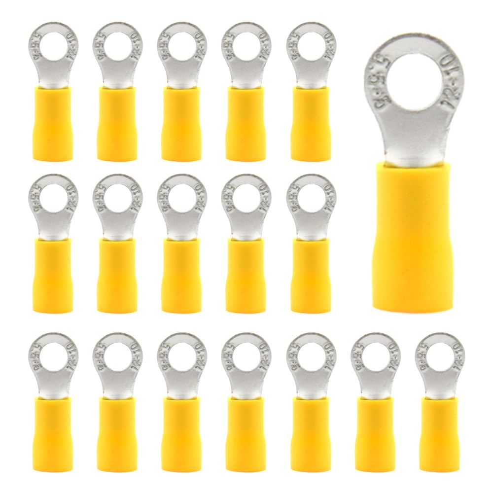 100 Pezzi Anelli Capocorda Elettrici M5 - Per Cavi 1,5-2,5 Mm&sup2;, Blu