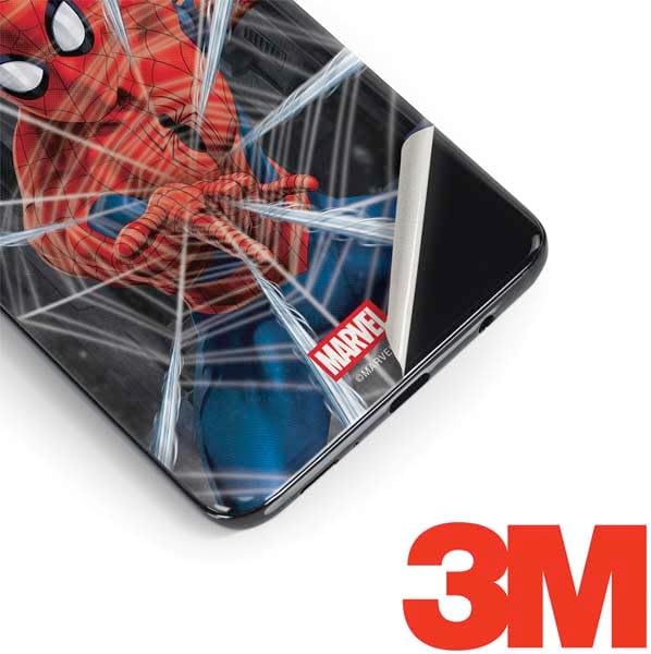 Skinit Decal Phone Skin Compatible with Galaxy S9 Plus - Officially Licensed Marvel Spiderman Web Throw Design