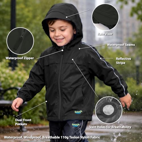 Image of Splashy Vented Waterproof Rain Jacket for Kids