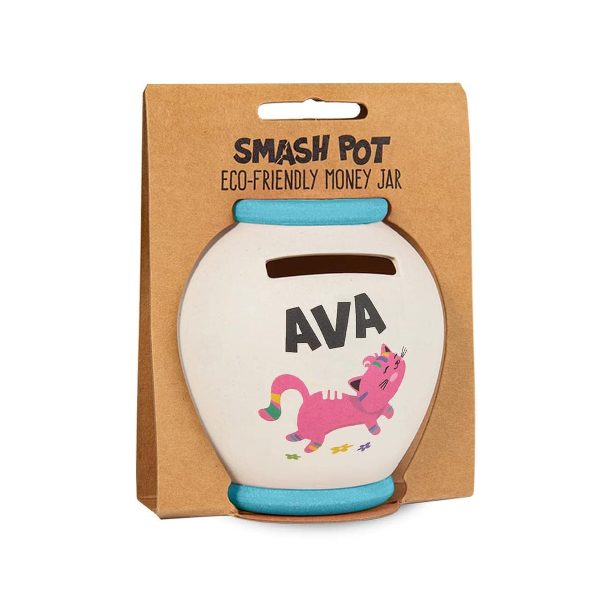 History & Heraldry Personalised Bamboo Smash Pot Money box (Ava)