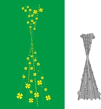 1 Pcs Clover Bubble Spotty Curtain Metal Cutting Dies,Line Curtain Die Cuts, DIY Scrapbooking Artist Die Cuts Stencils for Card Making Photo Album Decorative Embossing Paper Cards