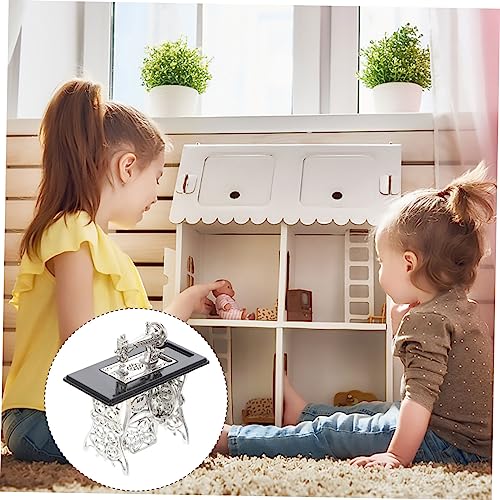 Lurrose 1 St Mini-naaimachine Peuter Huishoudelijk Speelgoed Miniatuur Naaimachine Speelhuisje Naaien Speelgoed Ambachtelijke Machine Modellering Naaister Modellen Tram- Legering Pedaal - Image 5