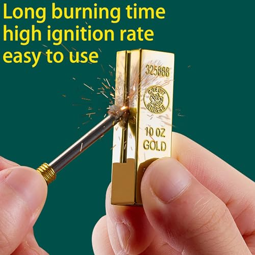 Encendedor QXQXI metálico con llavero dorado miniatura 4