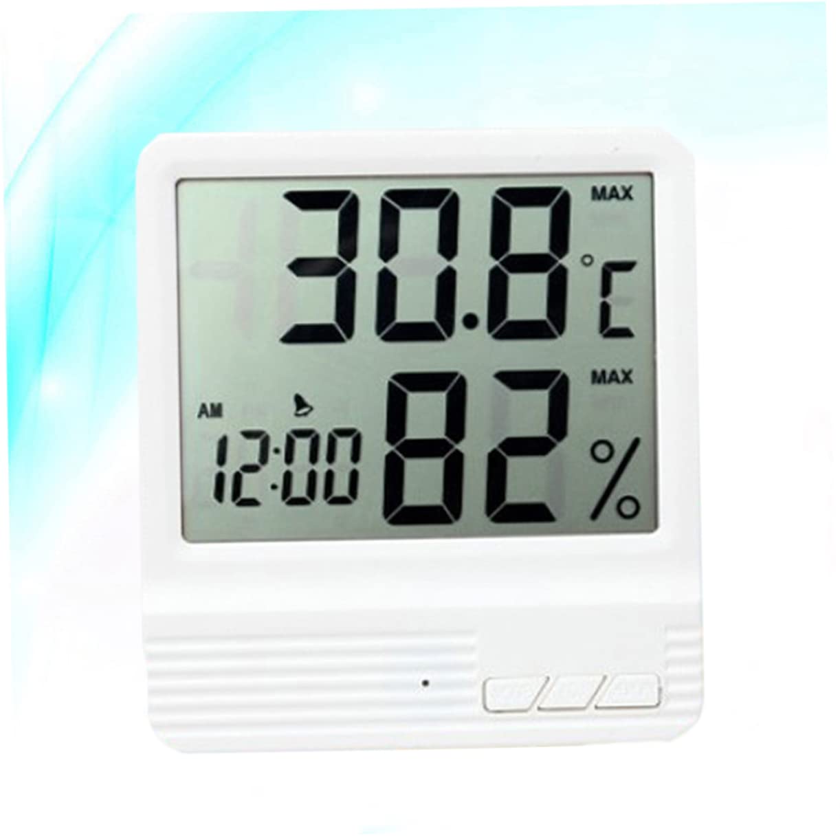 WOONEKY 3piezas Higrómetro Digital De Alta Precisión Medidor De Temperatura y Humedad Para Casa y Oficina Pantalla Multifuncional Fácil De Montar y Transportar