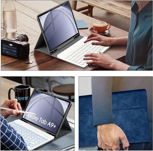 Funda para Samsung Galaxy Tab A9 Plus ideal para estudiar con teclado sutil 7