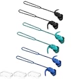 Swimming Ear Plugs for Adults,3 Pairs Anti-Lost Waterproof Reusable Silicone Swim Earplugs for Swimming Showering Surfing Snorkeling (Black,Blue,Cyan, Adults Size)