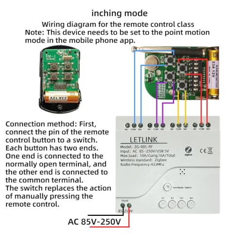 4 Channel Zigbee Smart Relay Switch,Smart Life/Tuya APP Remote Control,With Inching/Self-Lock/Interlock modle,Works with Tuya Zigbee Gateway (4CH Micro-Usb 5V/AC 110V)