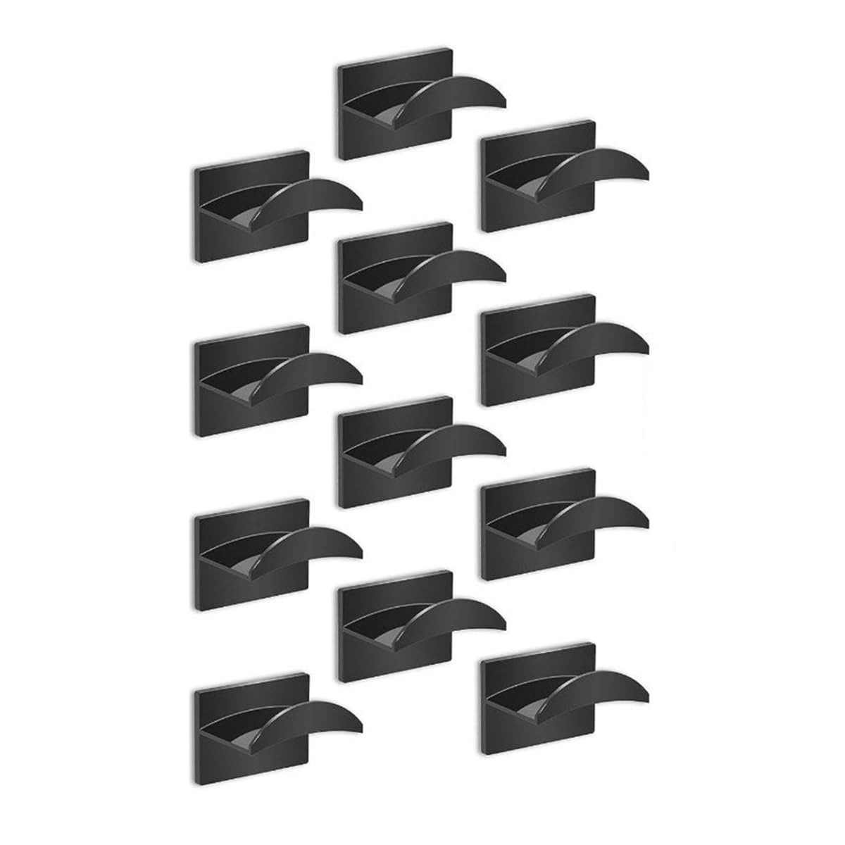 CTRLZS 12 Piece Adhesive Hat Hooks Hat Holder ABS for Wall,Hat Racks for Baseball Caps,for Wall, Door, Closet, Room Decorate