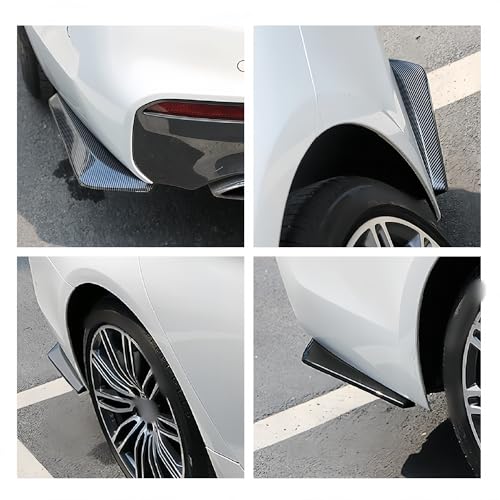 Difusor de labio trasero universal con alerón divisor de parachoques negro para coche 6