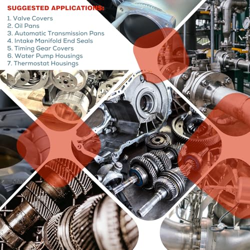 Image of 12Pack Silicone Gasket Maker - Grey Rigid High-Torque RTV Silicone Gasket Maker - Oil Resistance RTV Silicone Gasket Maker Manifold Header for Automotive Motorbike Machine Equipment Repairing